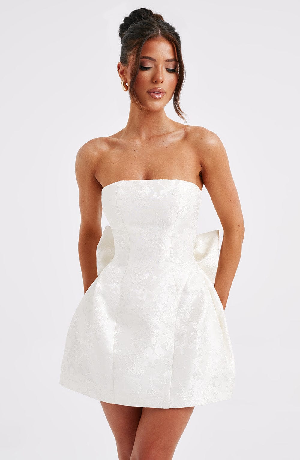 Giaina Mini Dress in Ivory by Clandour, product photo 3
