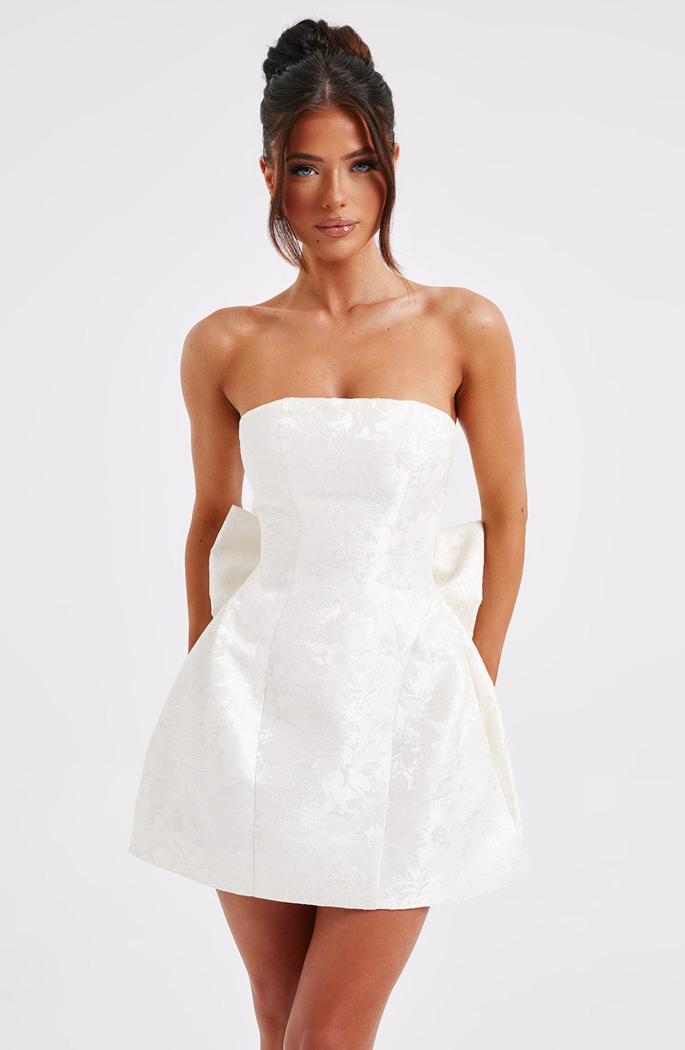 Giaina Mini Dress in Ivory by Clandour, product photo 8