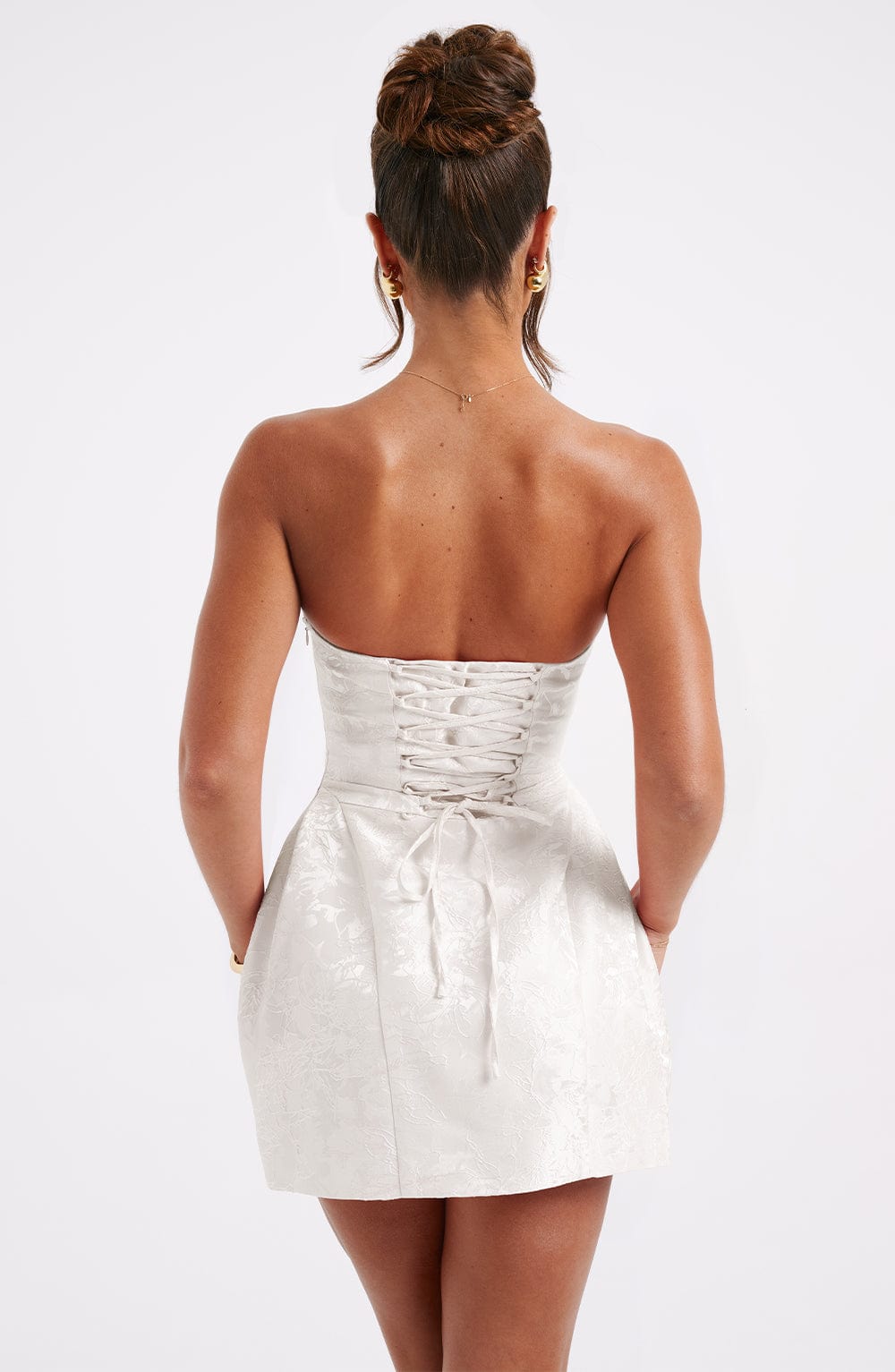 Giaina Mini Dress in Ivory by Clandour, product photo 9