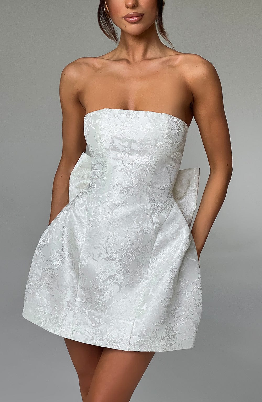 Giaina Mini Dress in Ivory by Clandour, product photo 10