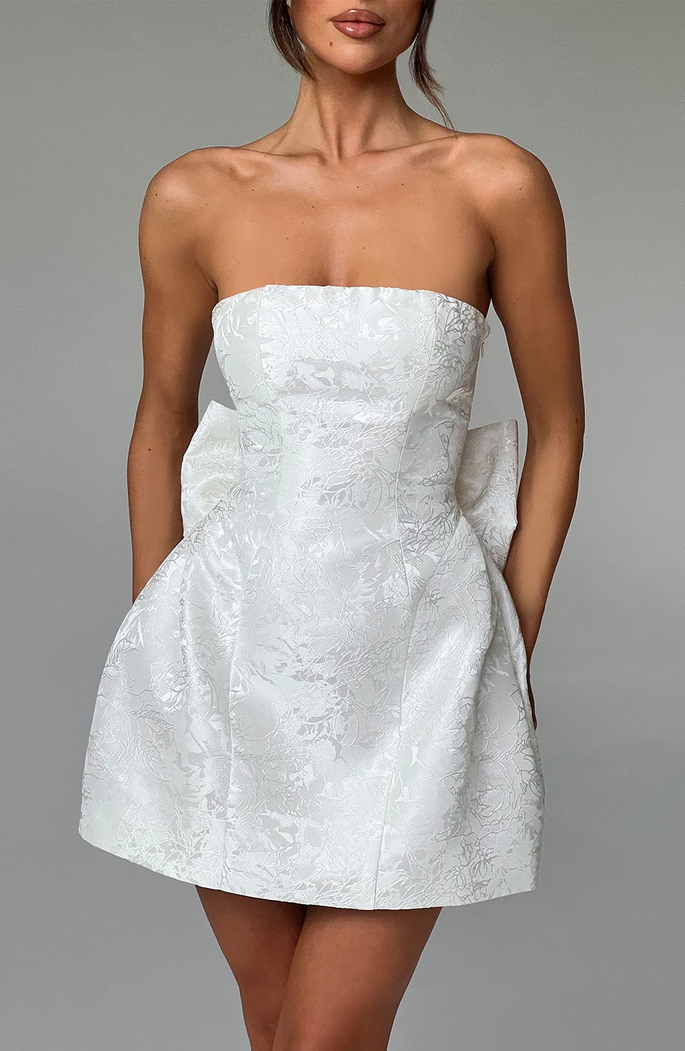 Giaina Mini Dress in Ivory by Clandour, product photo 11