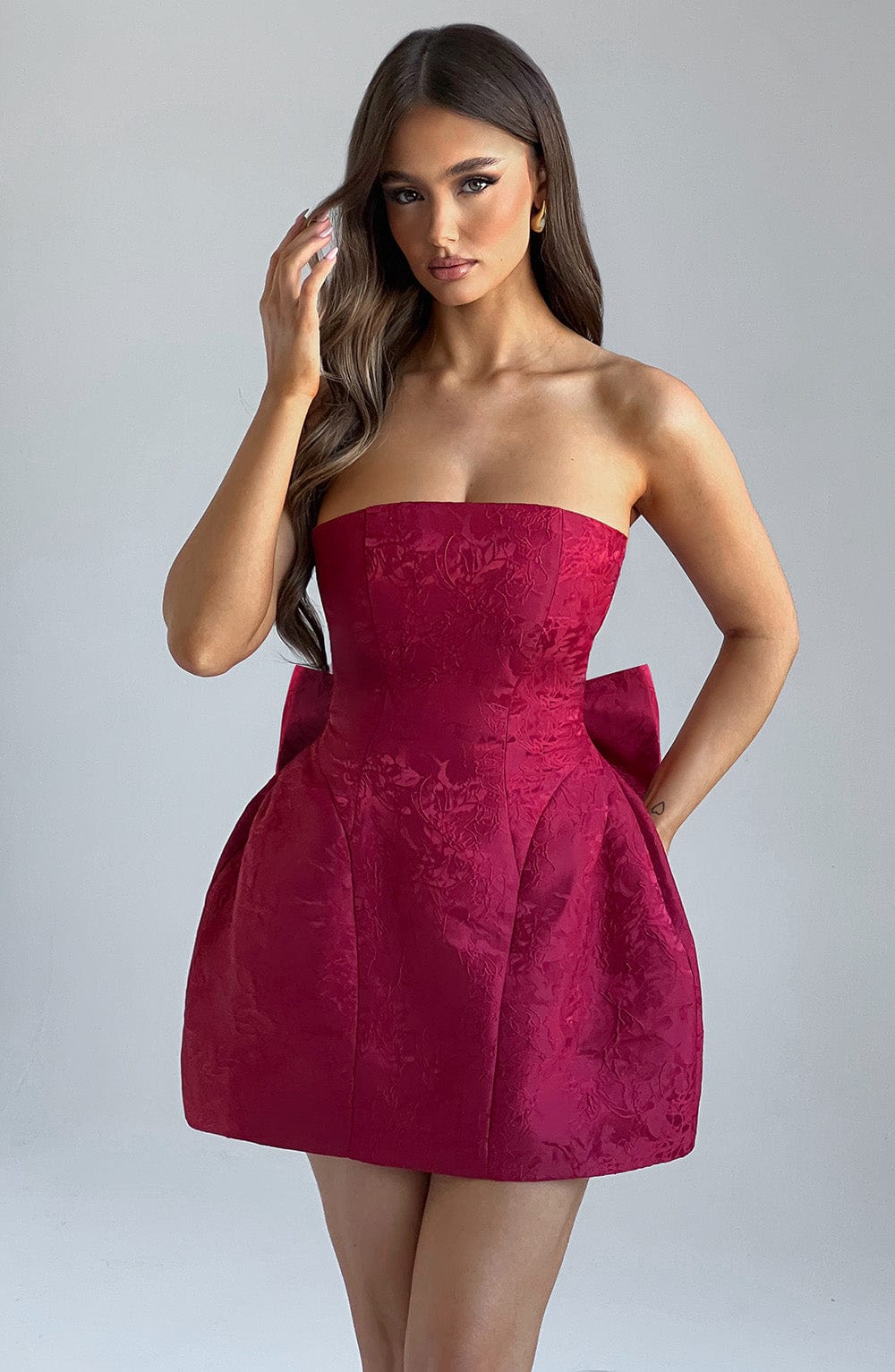 Giaina Mini Dress in Red by Clandour, product photo 1