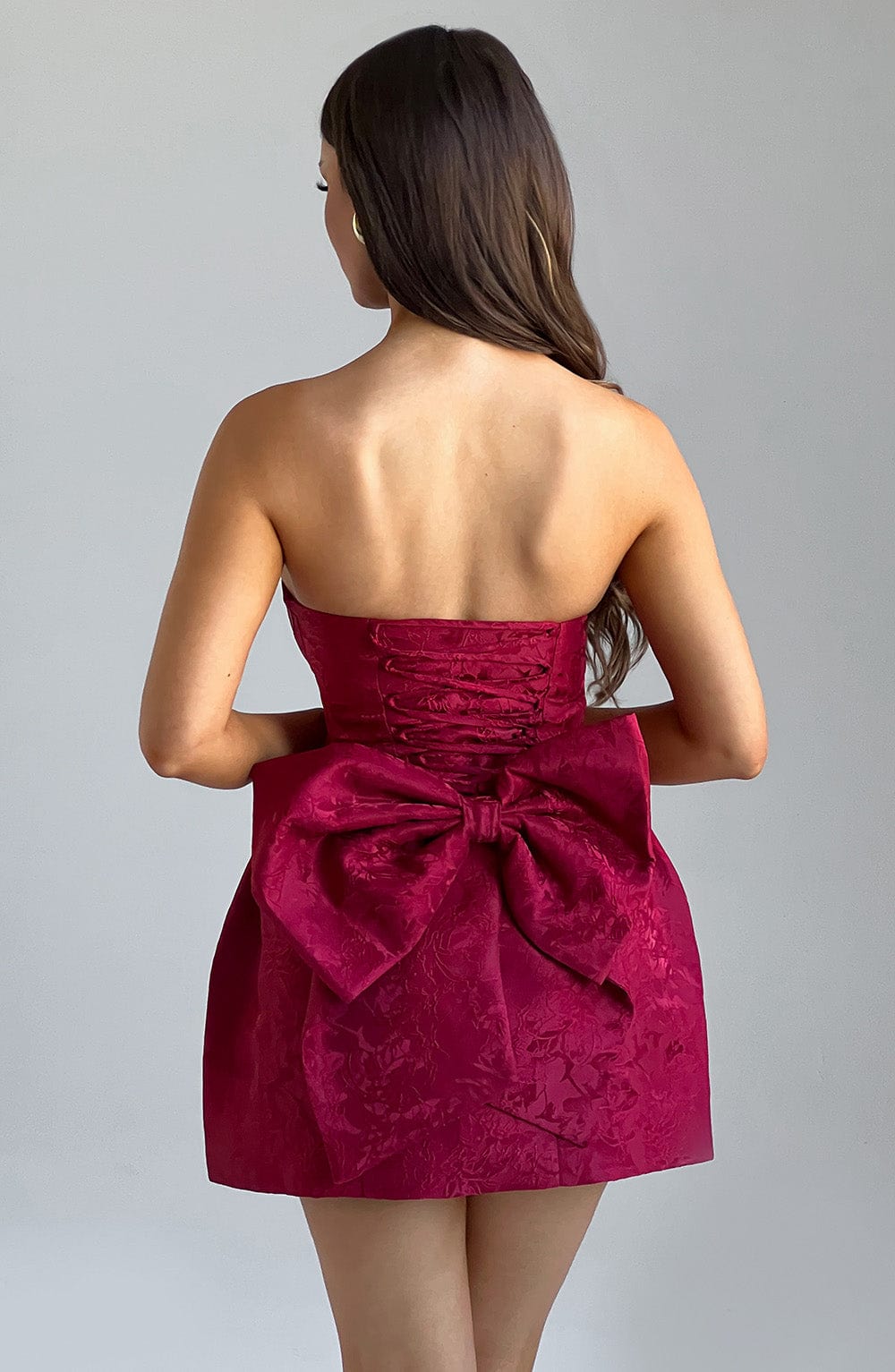 Giaina Mini Dress in Red by Clandour, product photo 2
