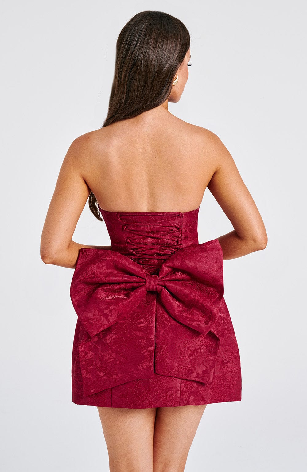 Giaina Mini Dress in Red by Clandour, product photo 8