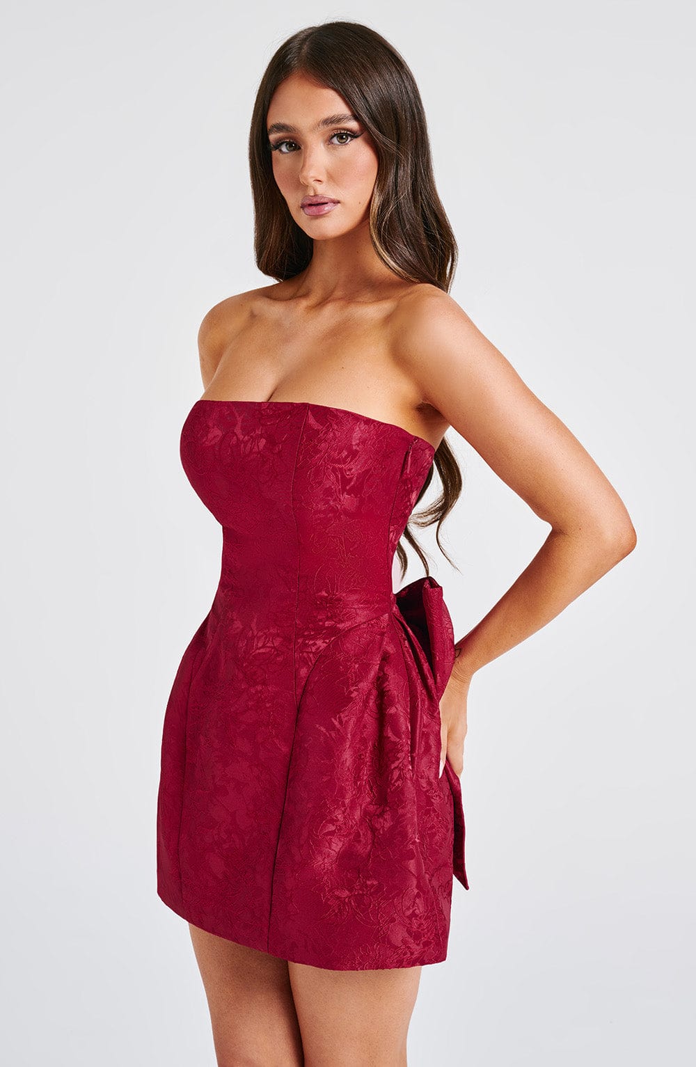 Giaina Mini Dress in Red by Clandour, product photo 10