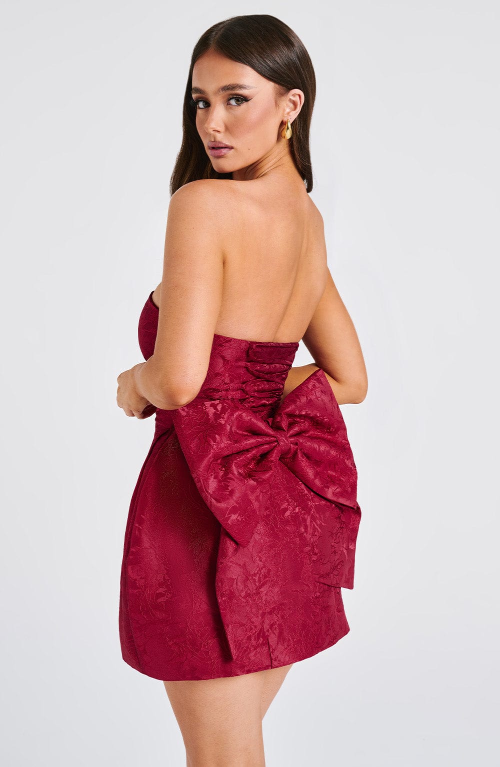 Giaina Mini Dress in Red by Clandour, product photo 11