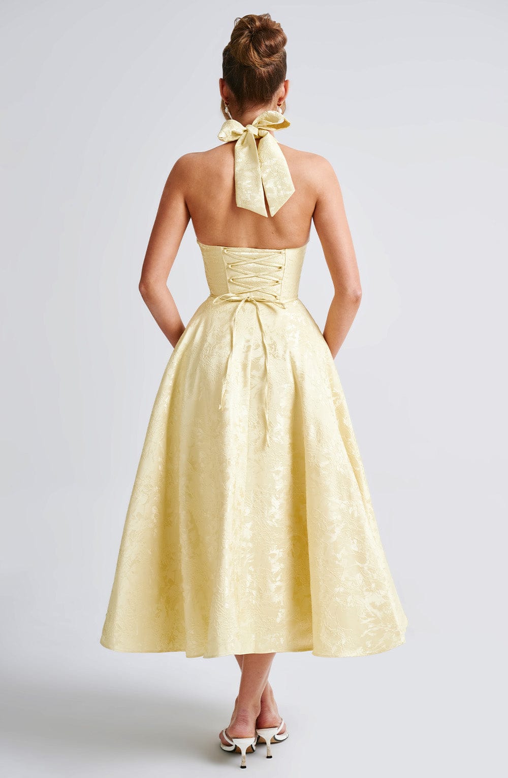 Giaine Midi Dress in Lemon by Clandour, product photo 4