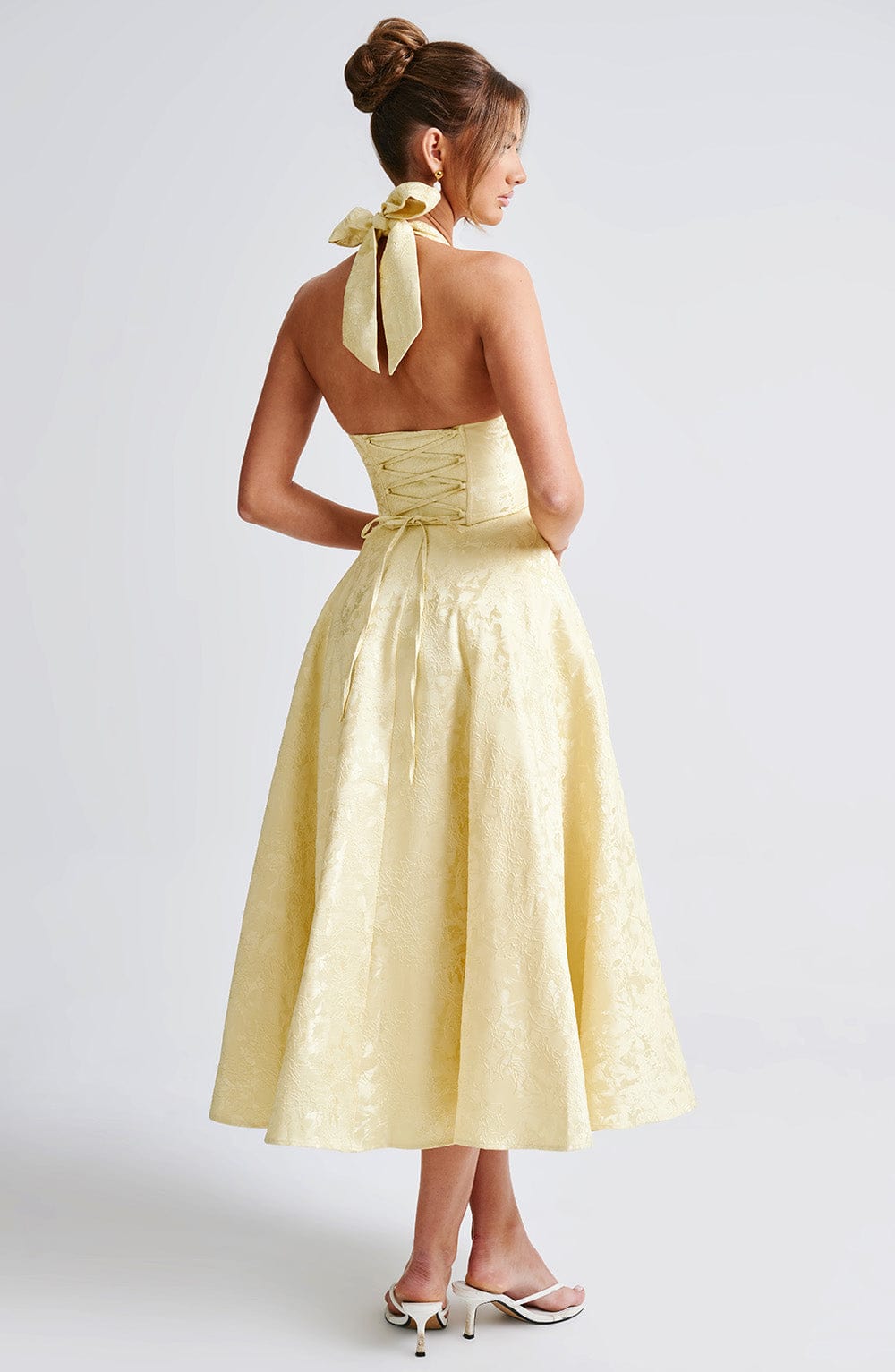 Giaine Midi Dress in Lemon by Clandour, product photo 7