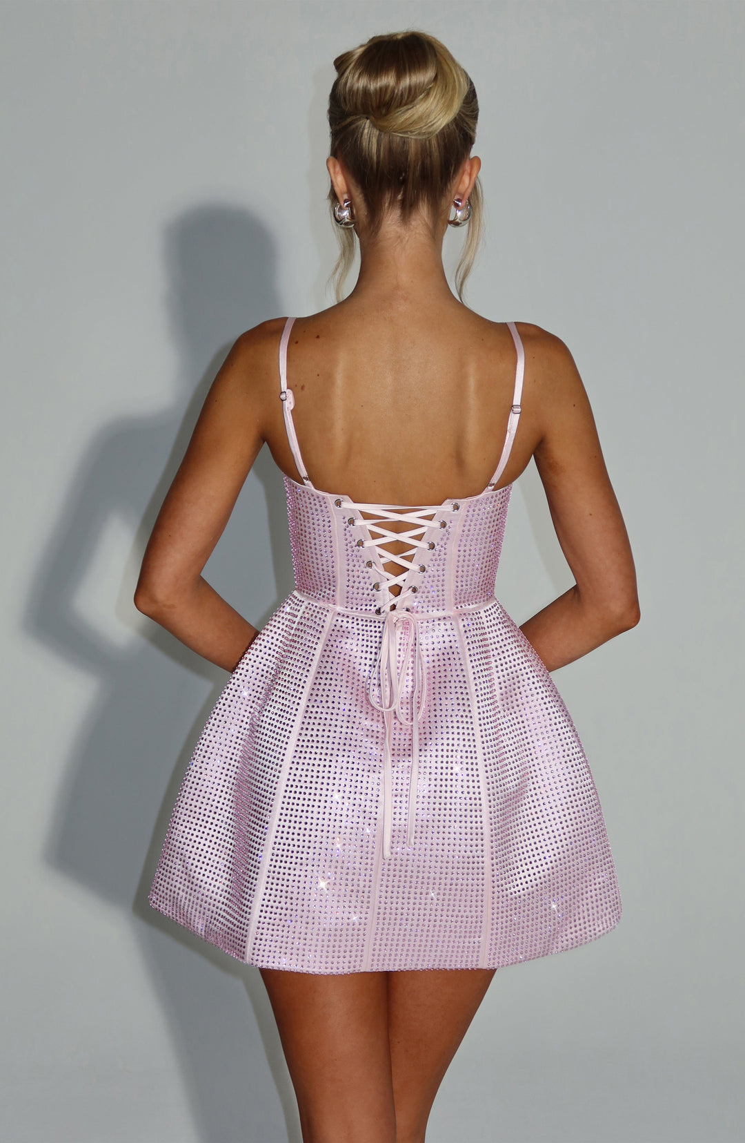 Giairis Mini Dress in Blush by Clandour, product photo 2