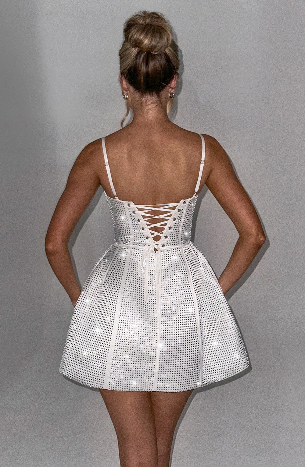 Giairis Mini Dress in Ivory by Clandour, product photo 2