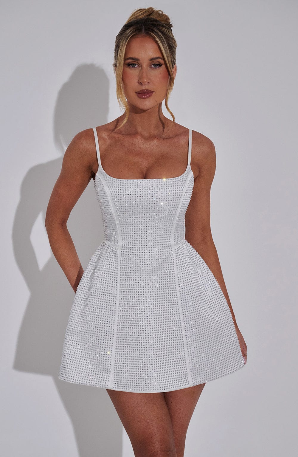Giairis Mini Dress in Ivory by Clandour, product photo 7