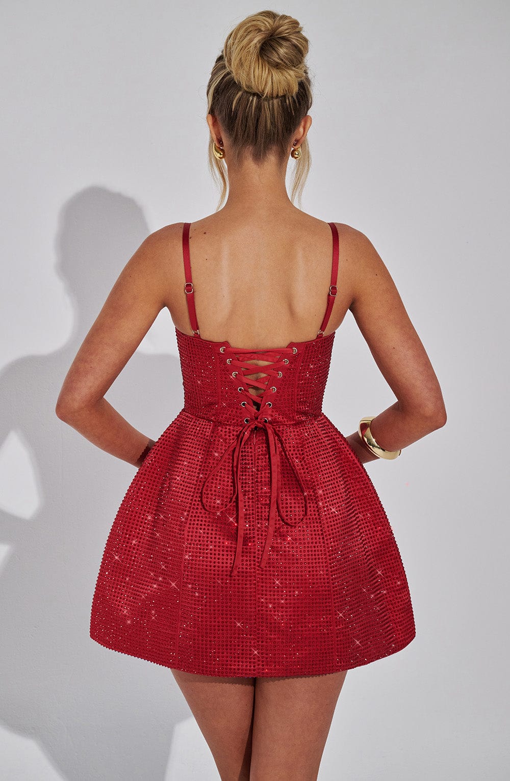 Giairis Mini Dress in Red by Clandour, product photo 5