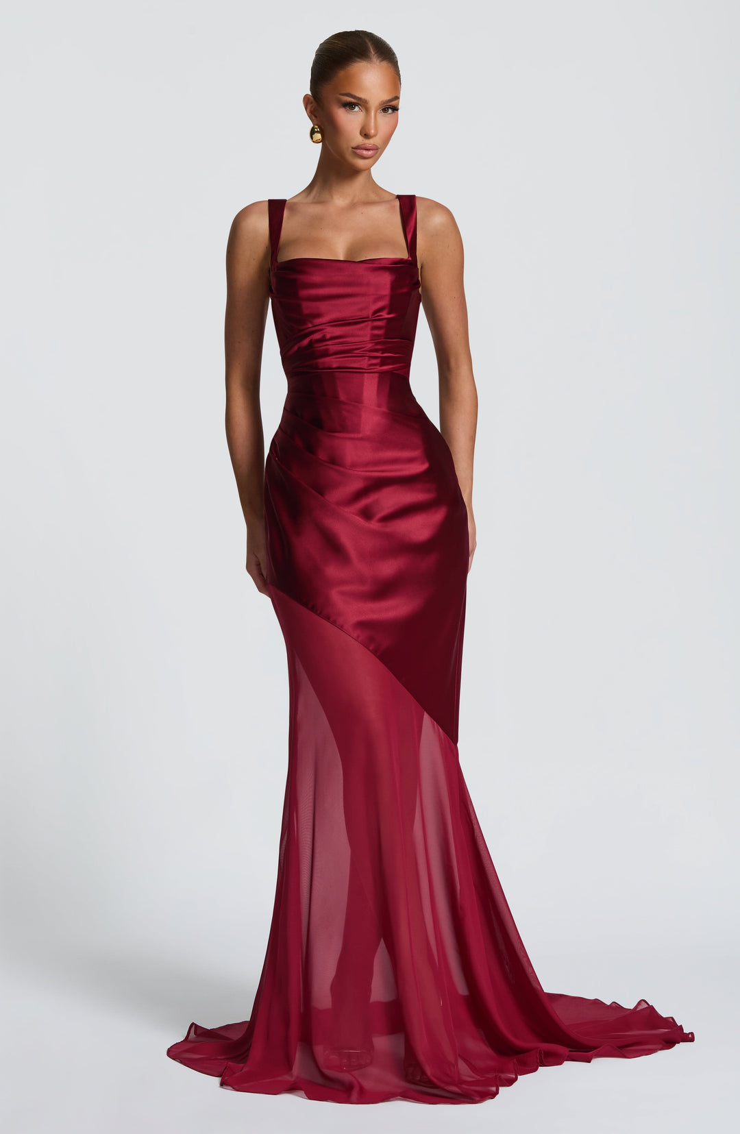 Giaise Gown in Burgundy by Clandour, product photo 1