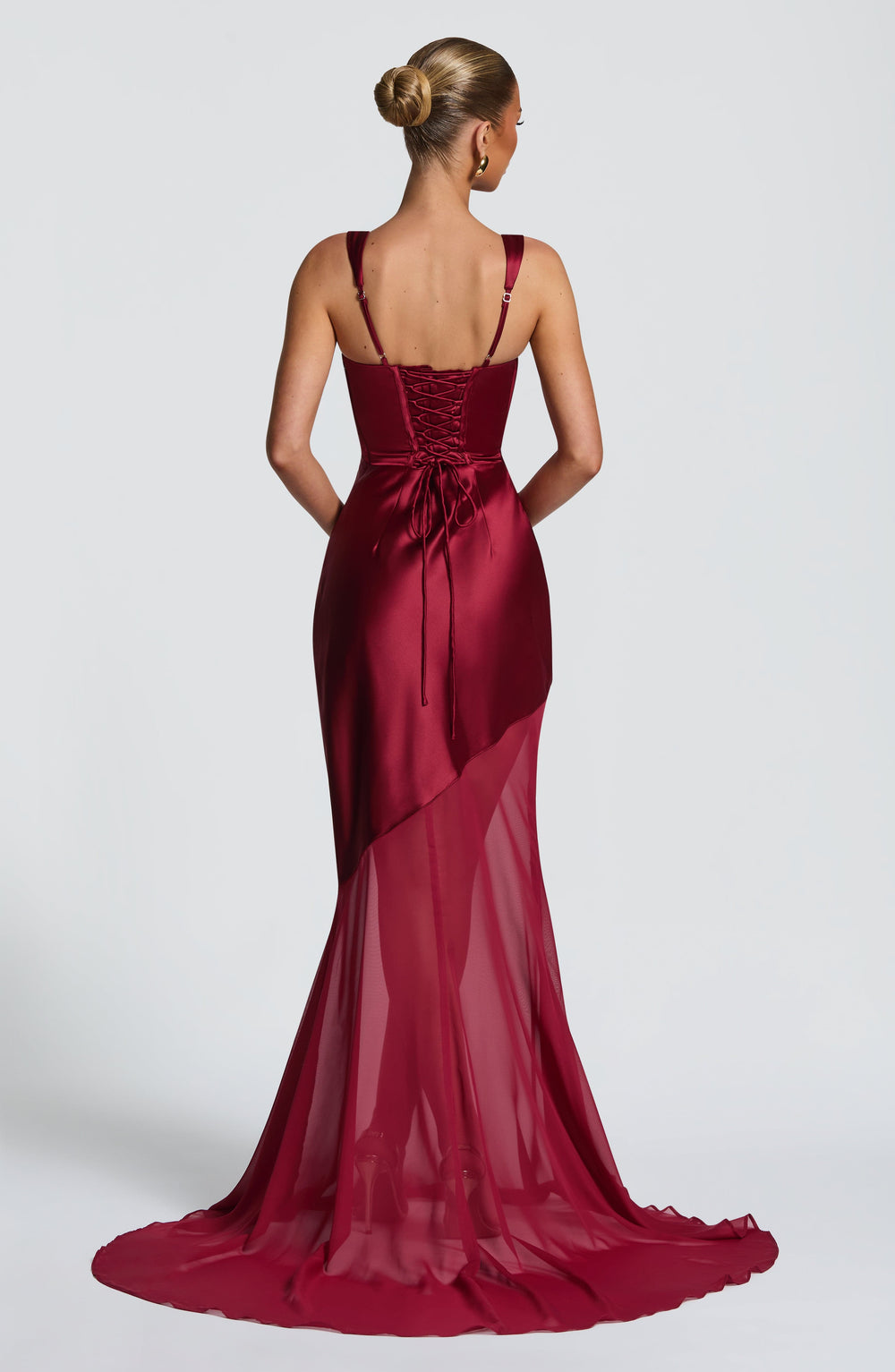 Giaise Gown in Burgundy by Clandour, product photo 2