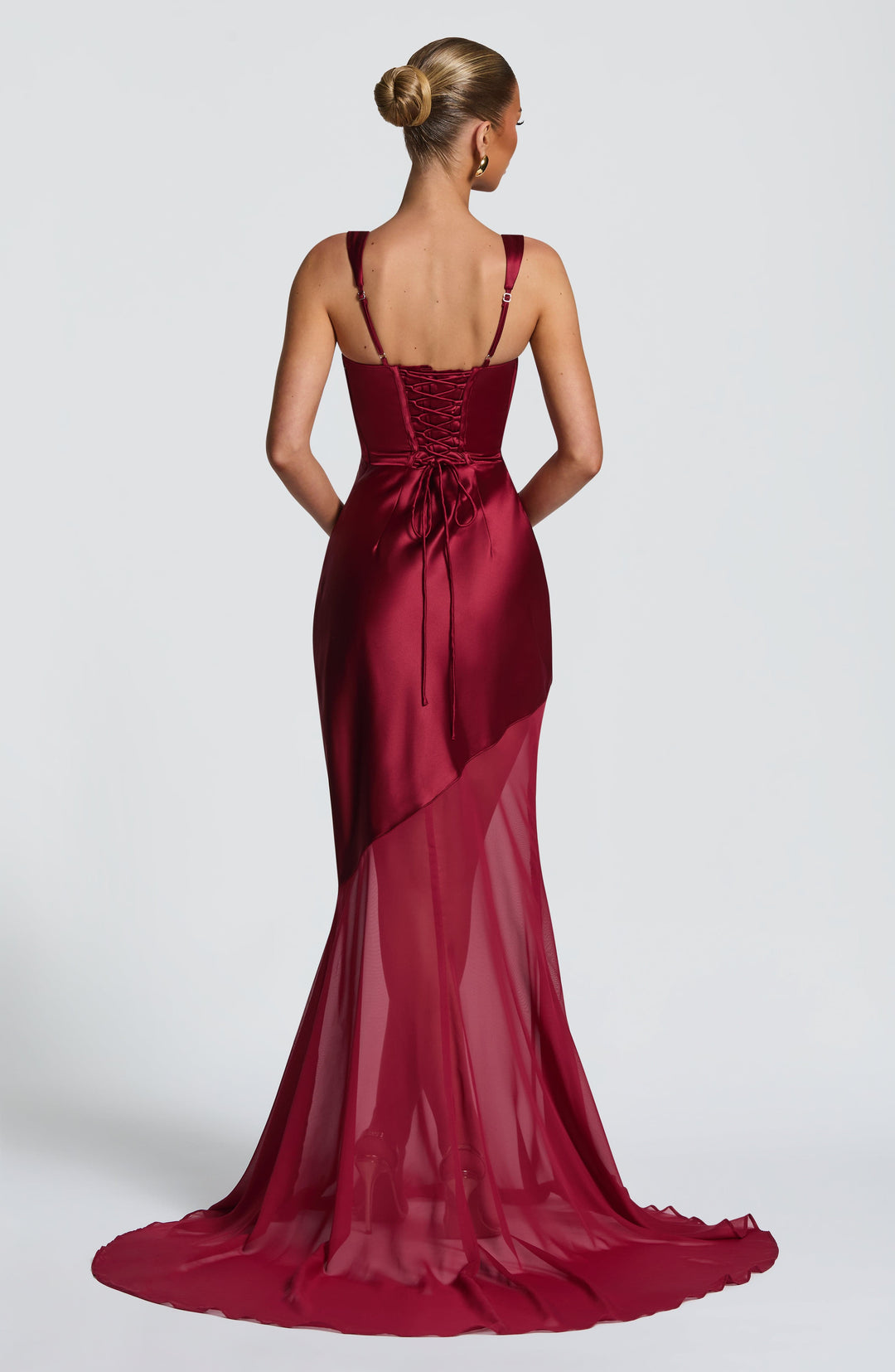 Giaise Gown in Burgundy by Clandour, product photo 2