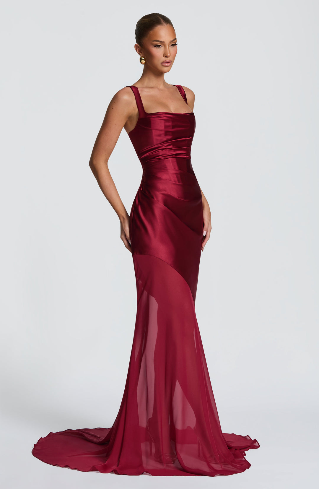 Giaise Gown in Burgundy by Clandour, product photo 3