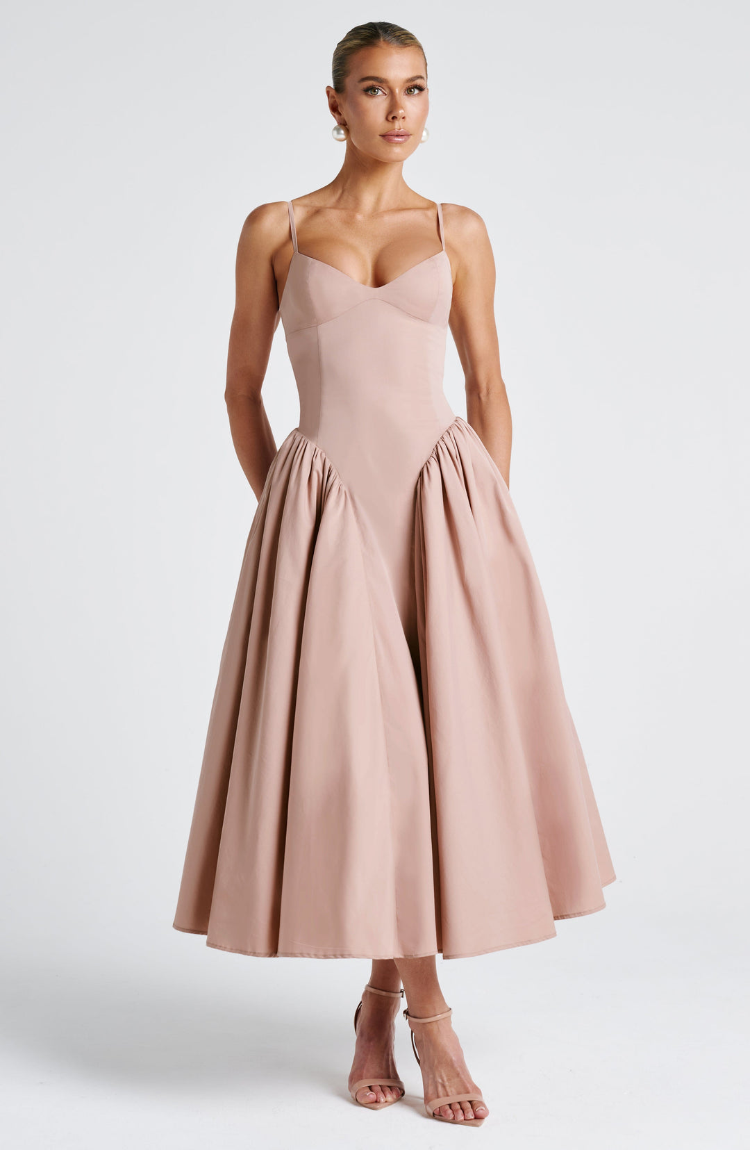 Gialise Midi Dress in Clay by Clandour, product photo 6