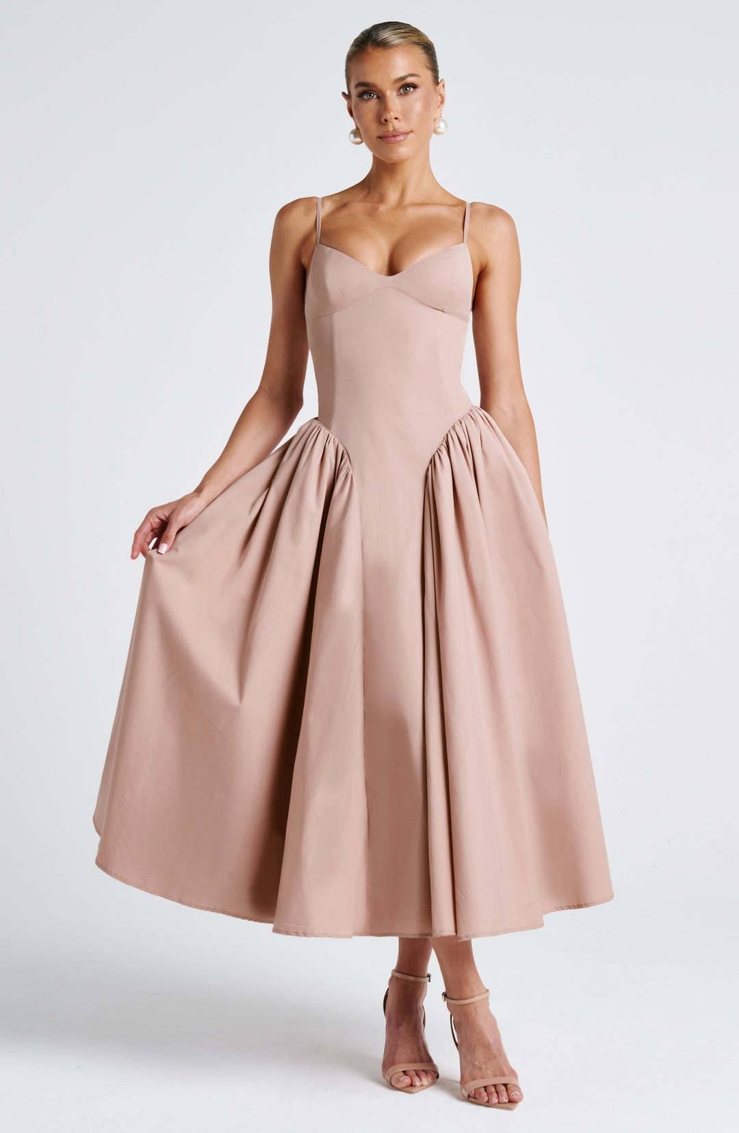 Gialise Midi Dress in Clay by Clandour, product photo 7
