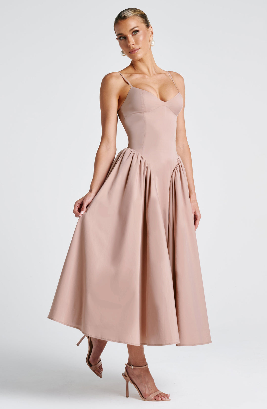 Gialise Midi Dress in Clay by Clandour, product photo 8