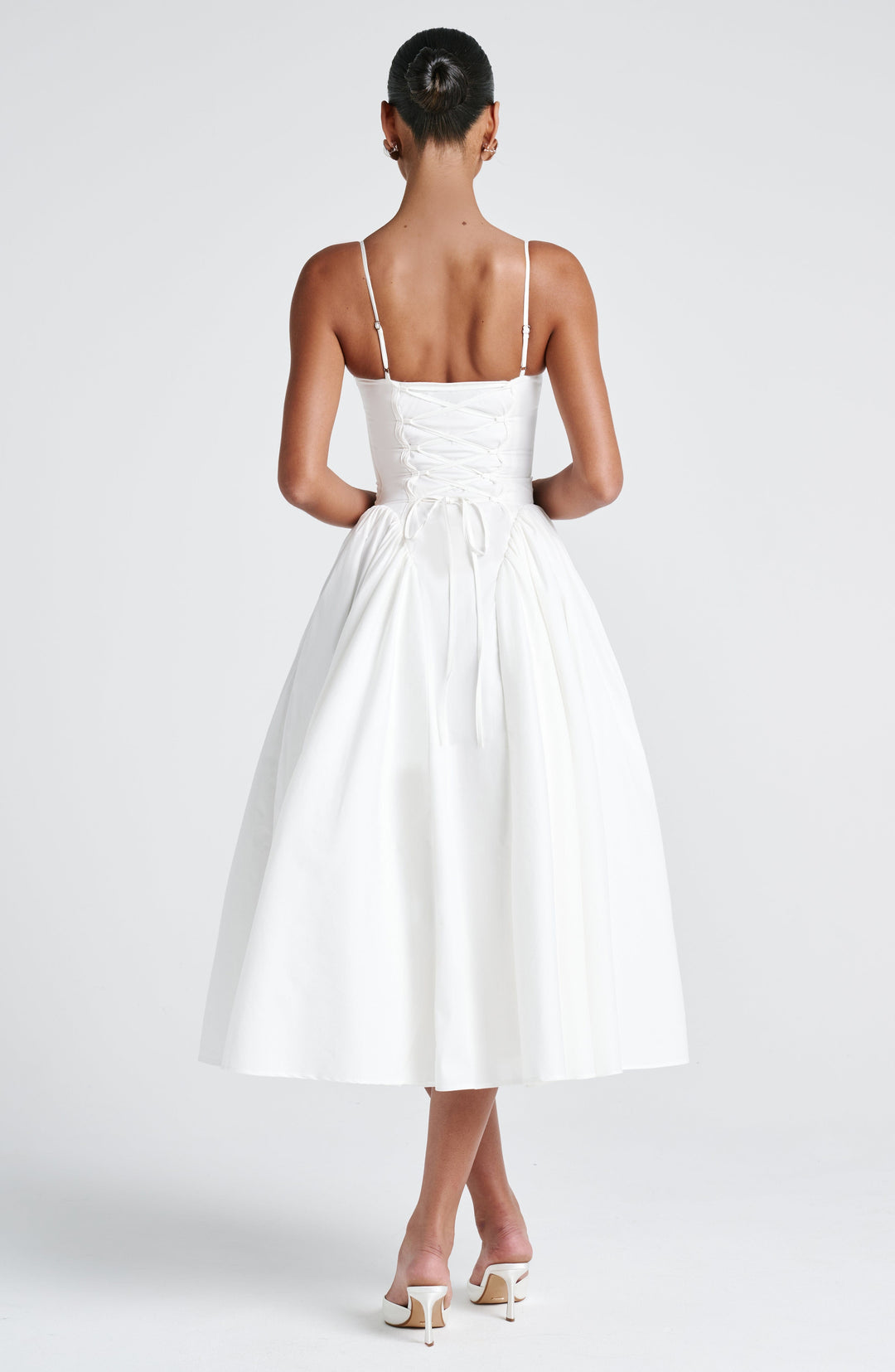Gialise Midi Dress in Ivory by Clandour, product photo 7