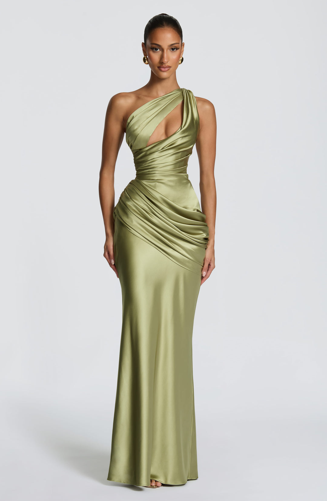 Gianora Maxi Dress in Light Olive by Clandour, product photo 6