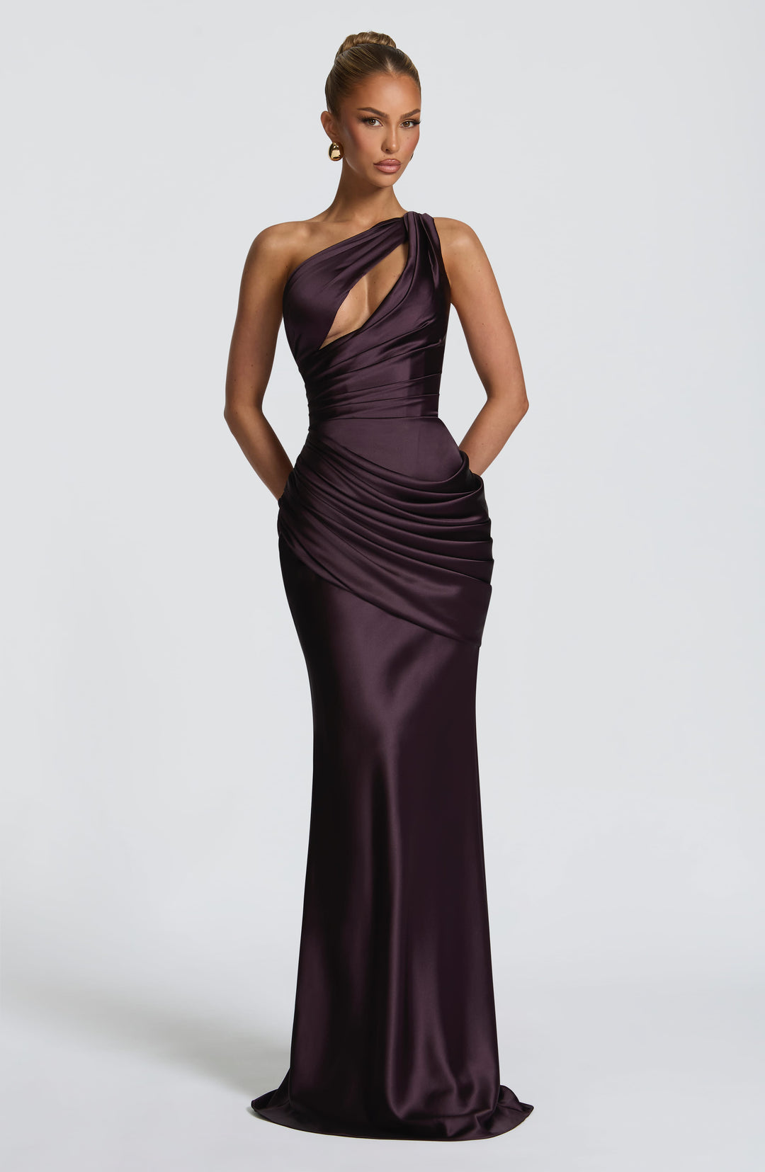 Gianora Maxi Dress in Plum by Clandour, product photo 1