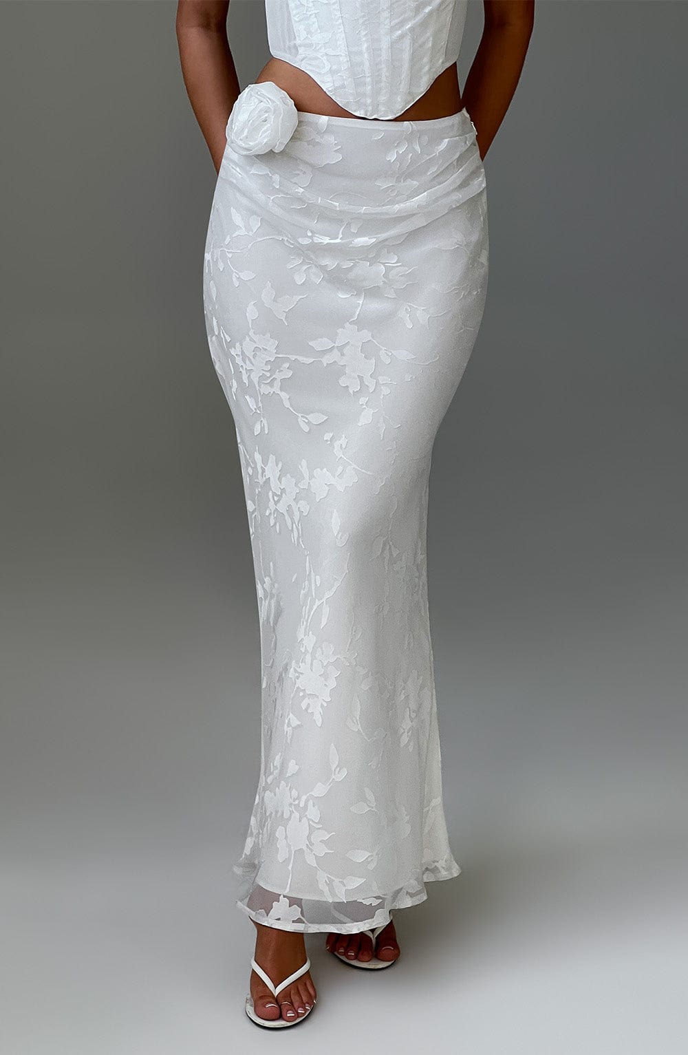 Giaola Maxi Skirt in Ivory by Clandour, product photo 4
