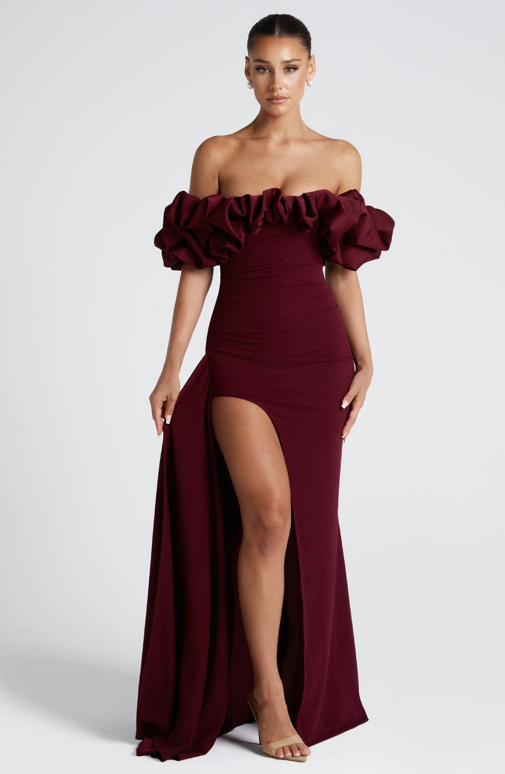 Giaoria Maxi Dress in Cherry Lacquer by Clandour, product photo 7