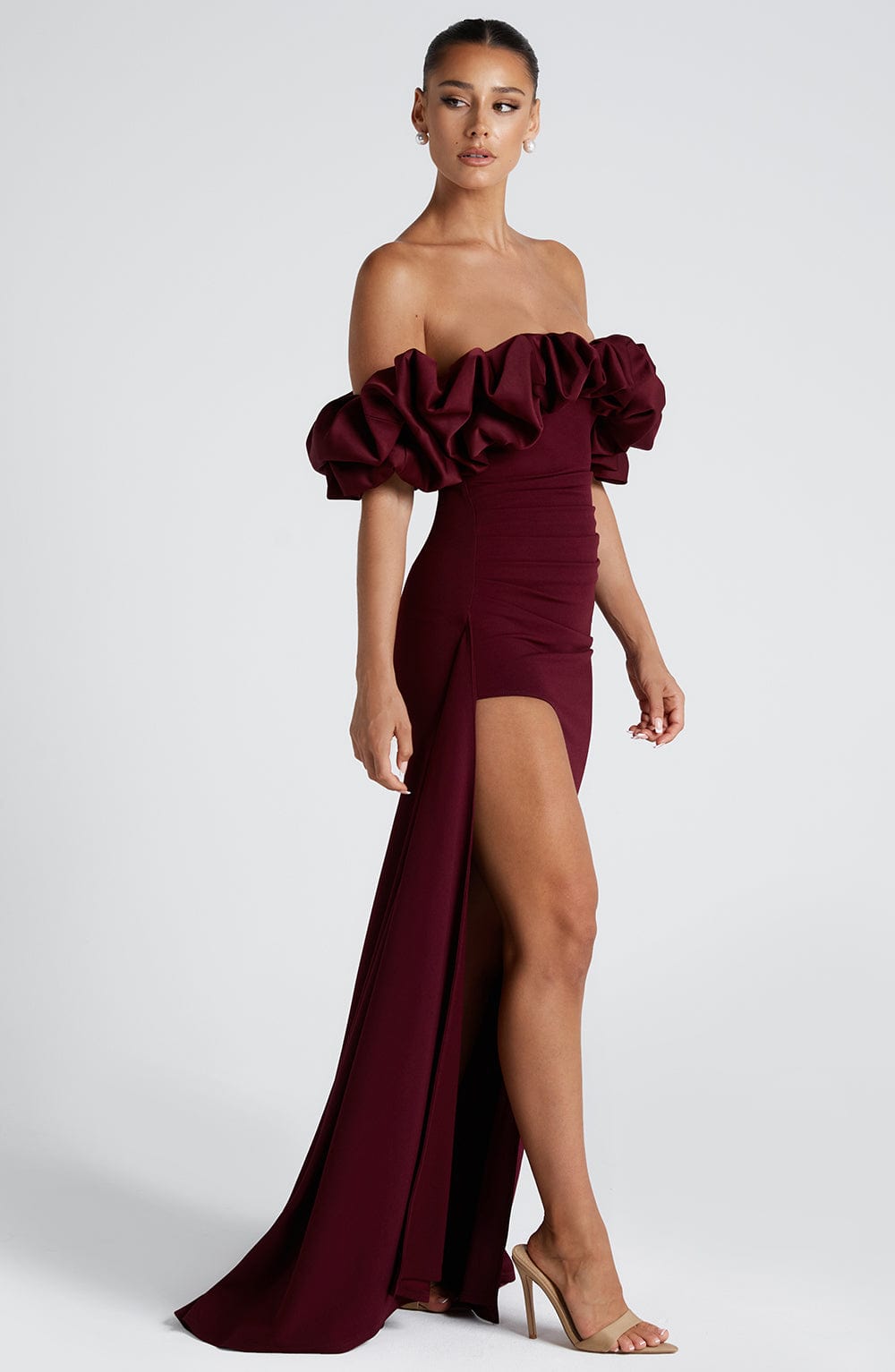 Giaoria Maxi Dress in Cherry Lacquer by Clandour, product photo 8