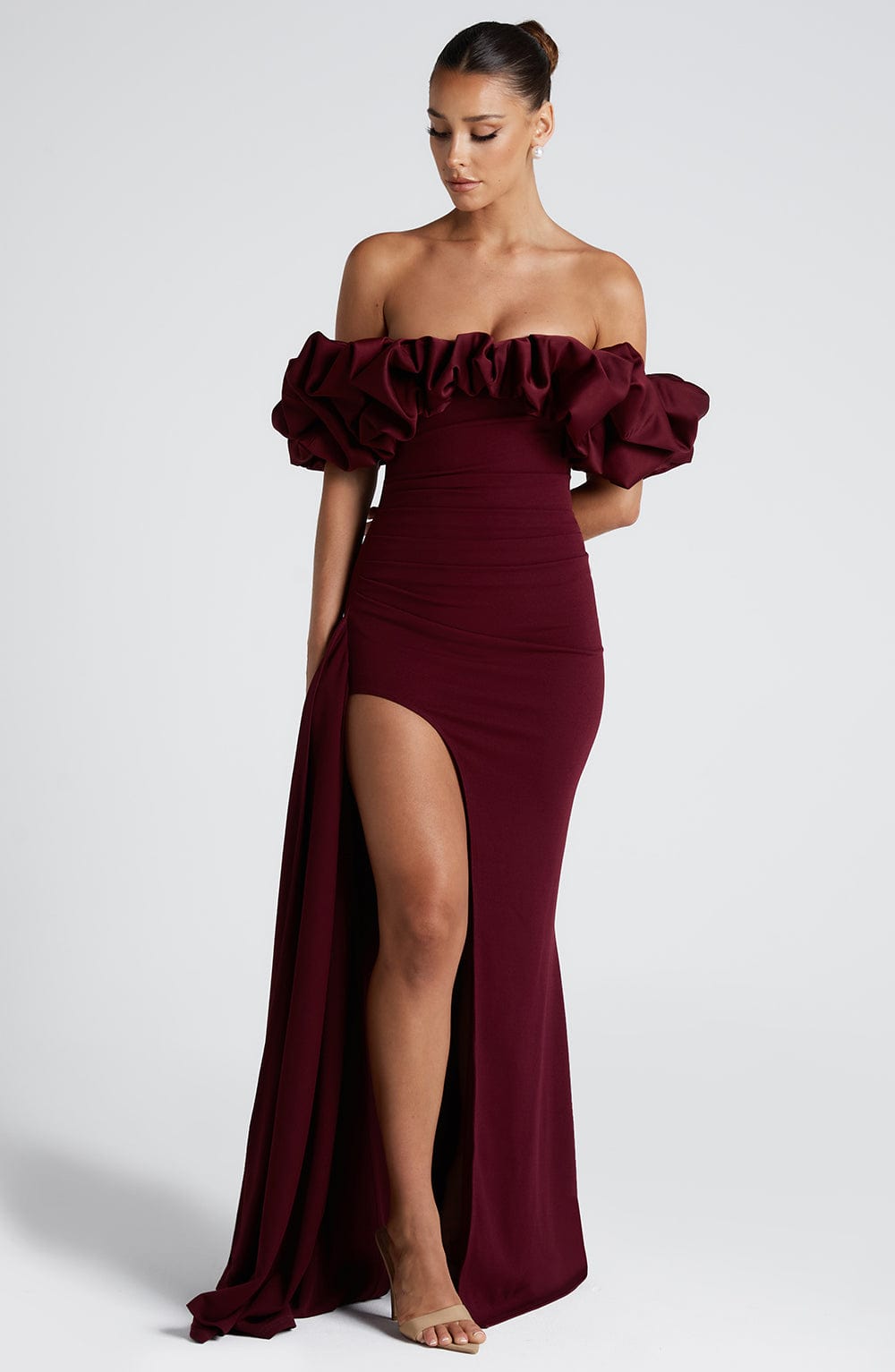 Giaoria Maxi Dress in Cherry Lacquer by Clandour, product photo 11