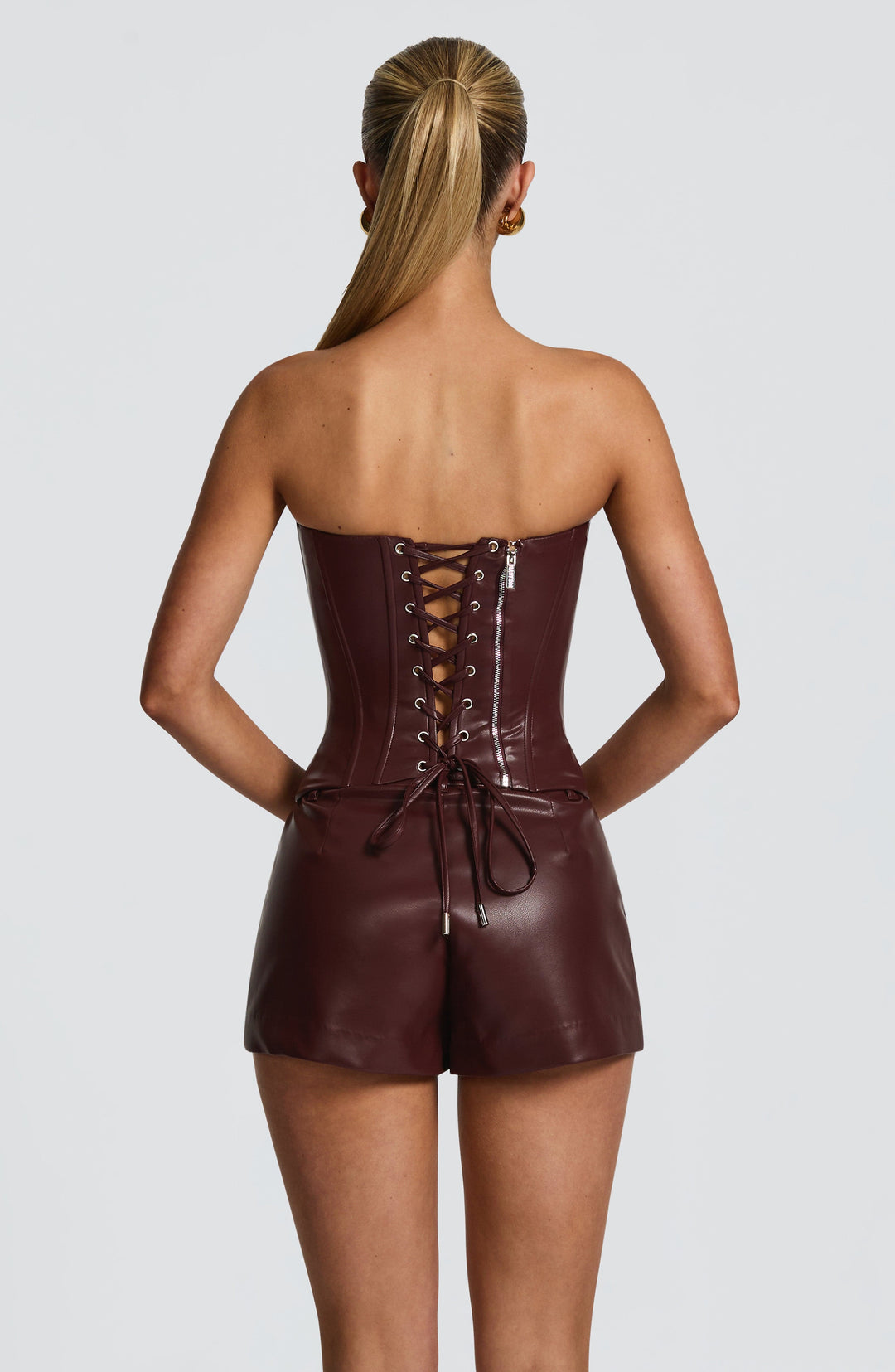 Giara Corset in Burgundy by Clandour, product photo 2