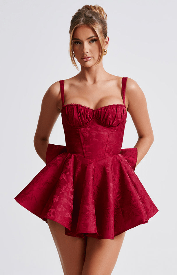 Giavieve Playsuit in Red by Clandour, product photo 3