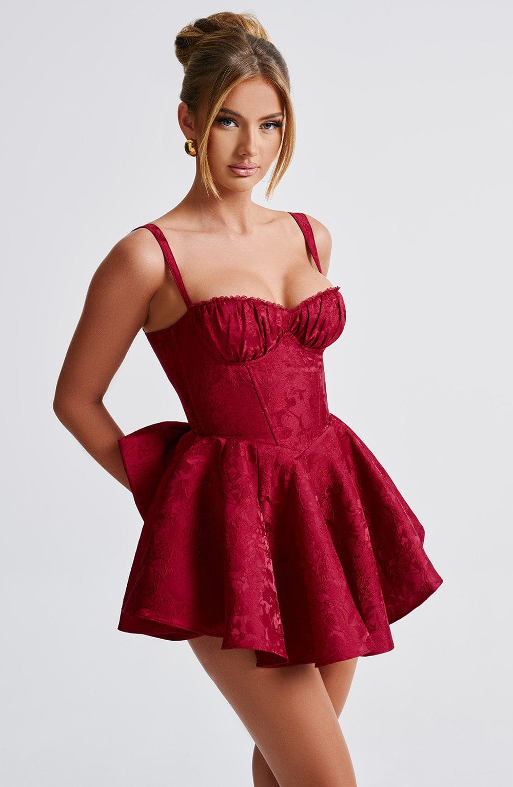 Giavieve Playsuit in Red by Clandour, product photo 5
