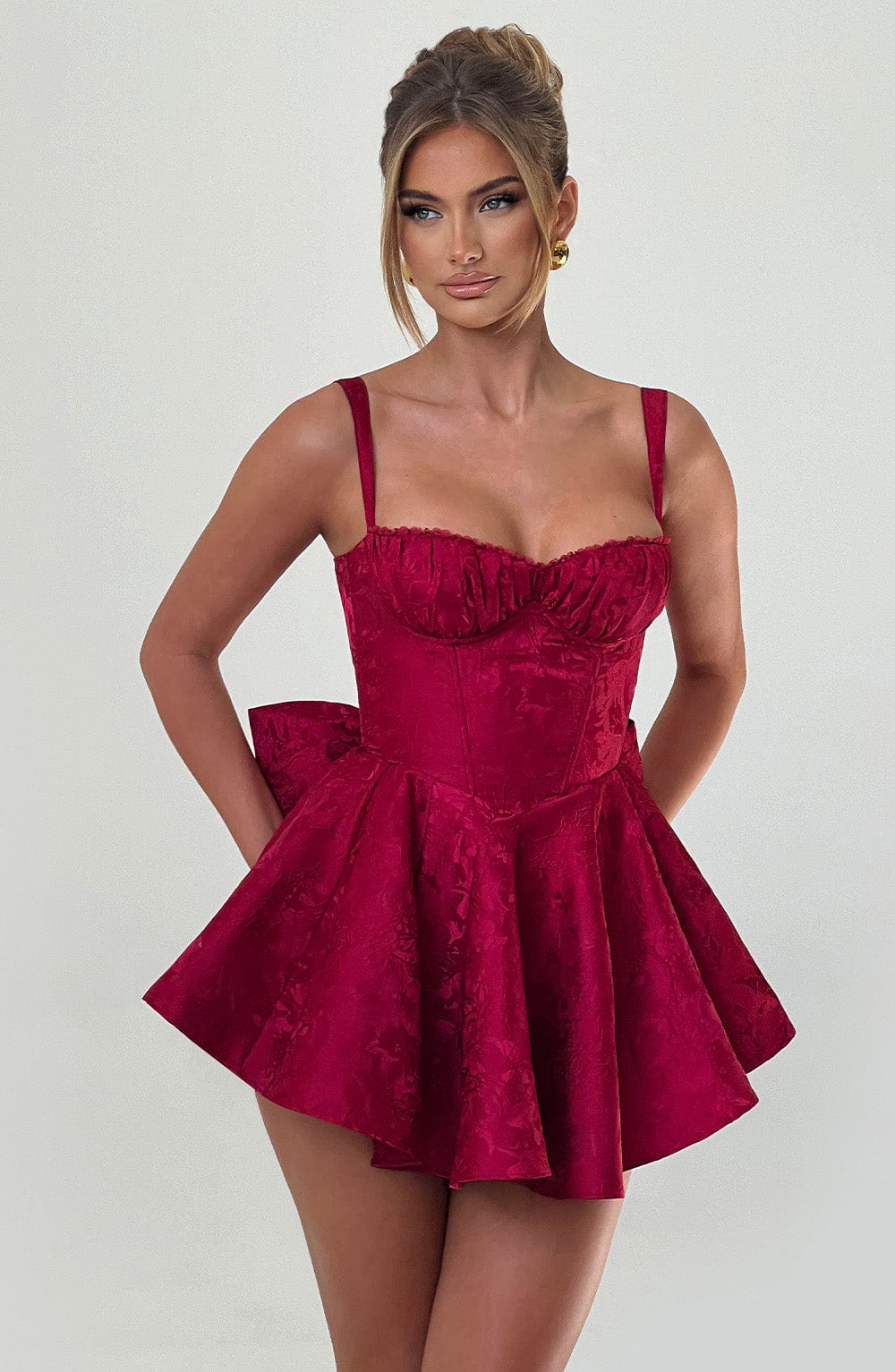 Giavieve Playsuit in Red by Clandour, product photo 15