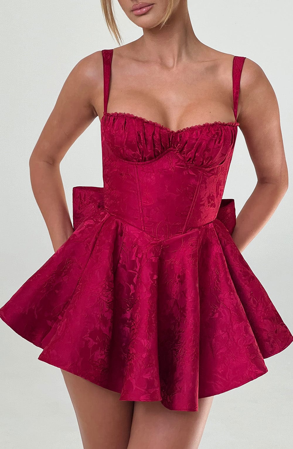 Giavieve Playsuit in Red by Clandour, product photo 17