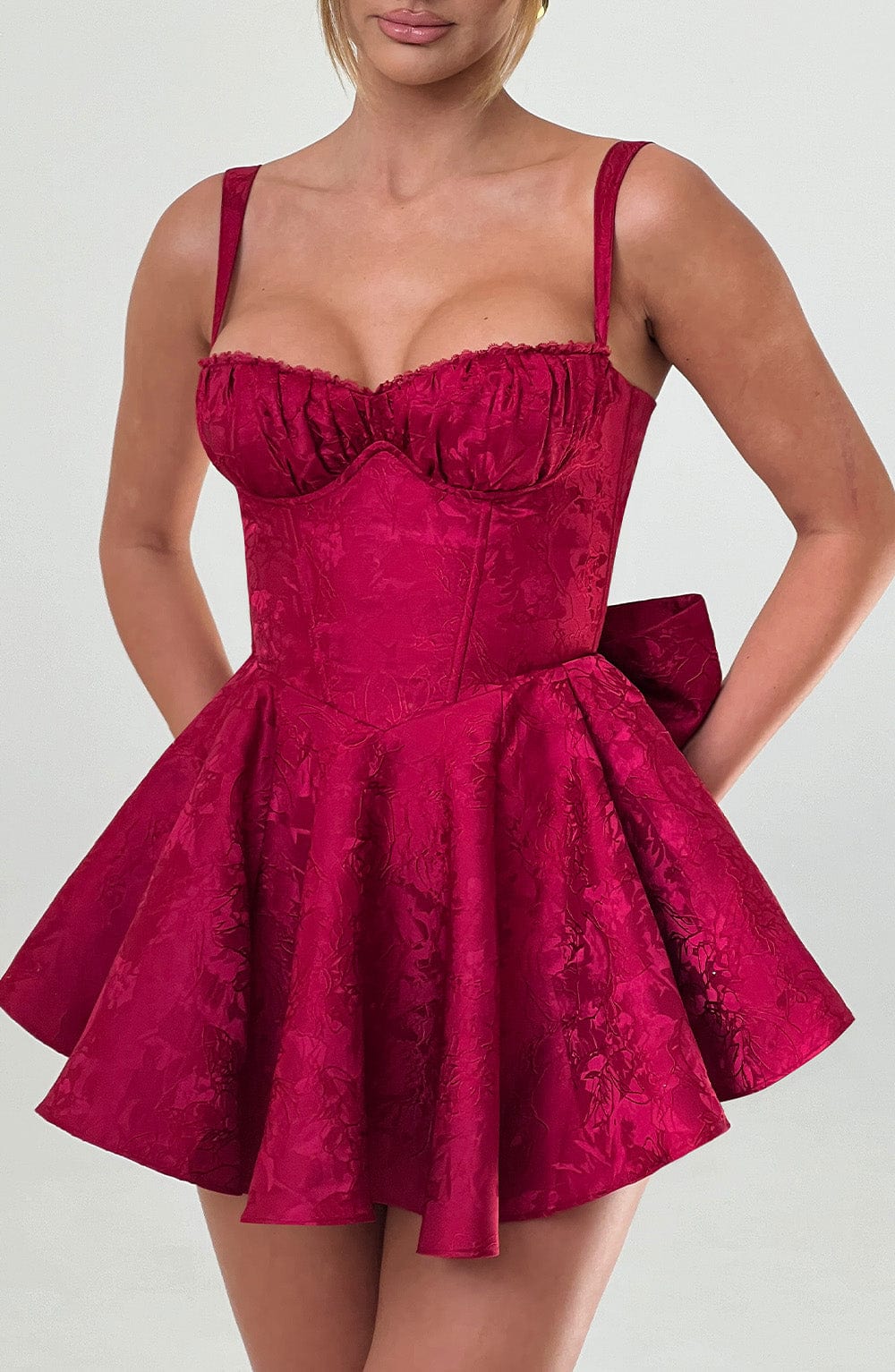 Giavieve Playsuit in Red by Clandour, product photo 18