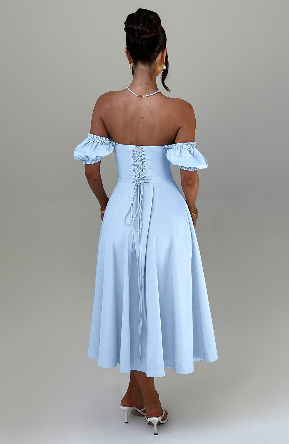 Giayne Midi Dress in Blue by Clandour, product photo 3