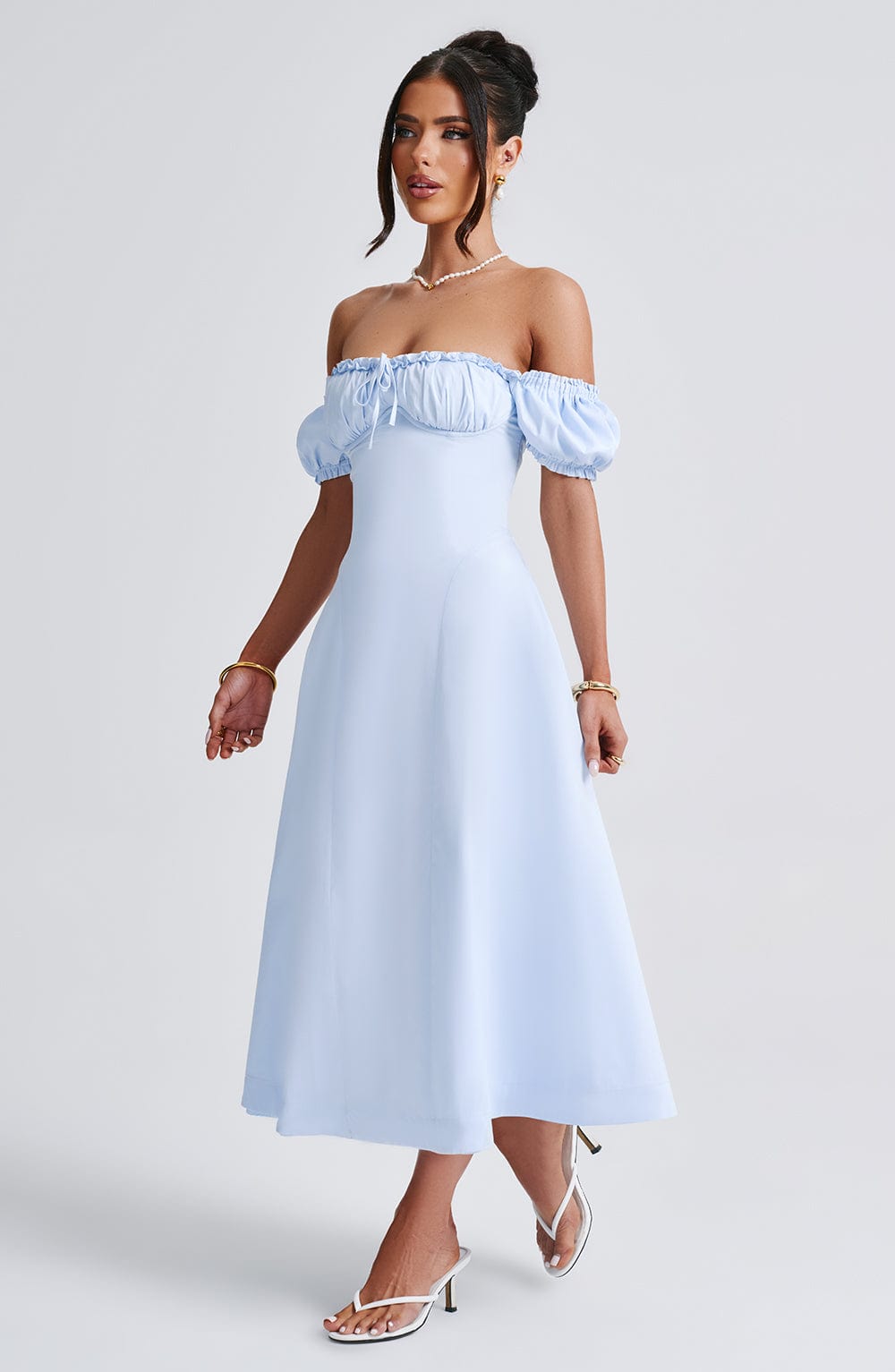 Giayne Midi Dress in Blue by Clandour, product photo 5