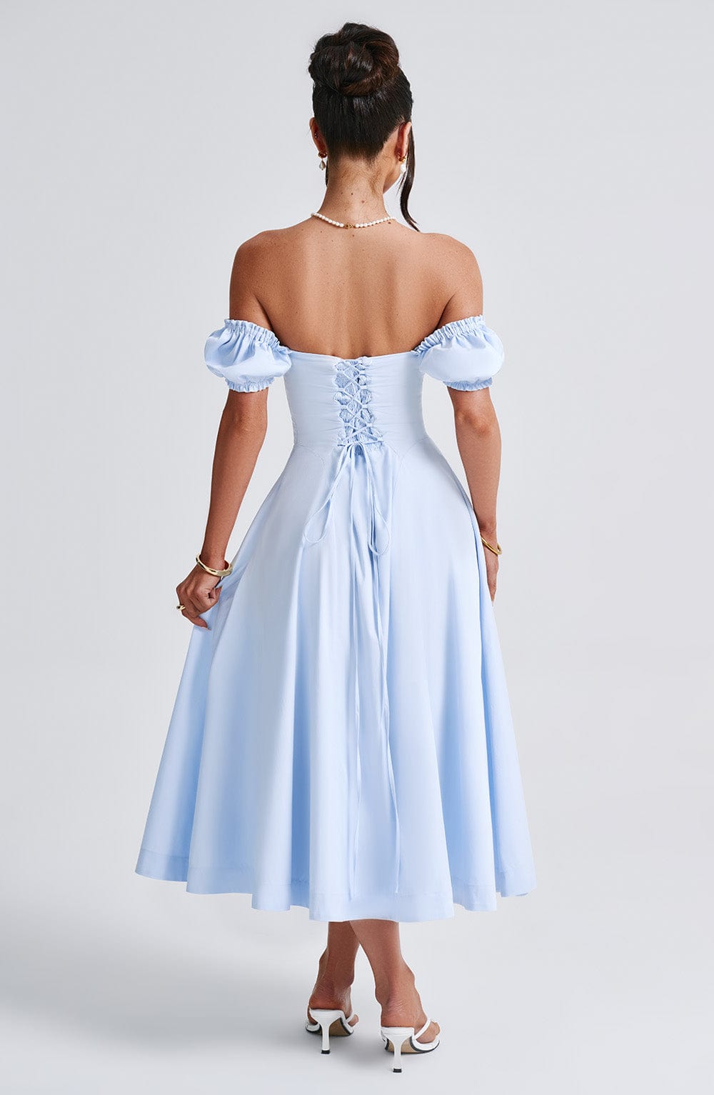 Giayne Midi Dress in Blue by Clandour, product photo 6