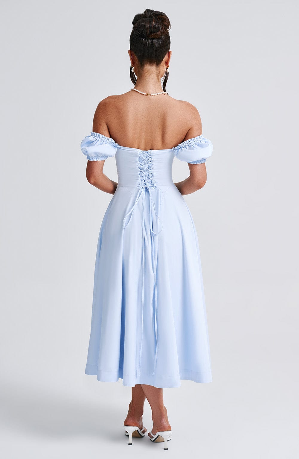 Giayne Midi Dress in Blue by Clandour, product photo 8