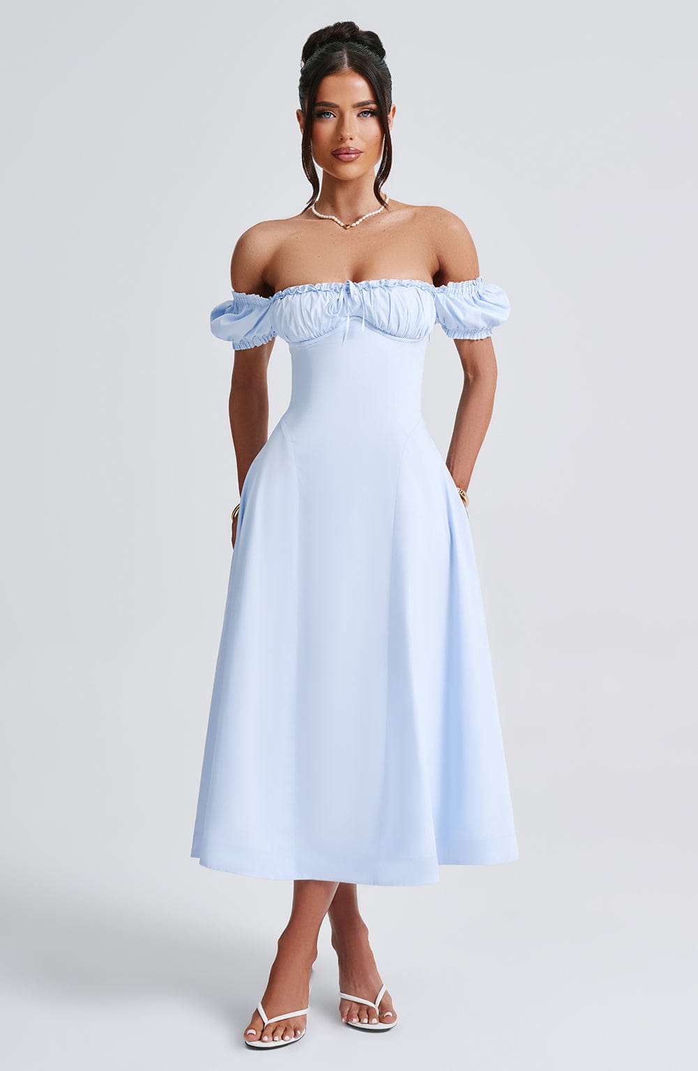 Giayne Midi Dress in Blue by Clandour, product photo 9
