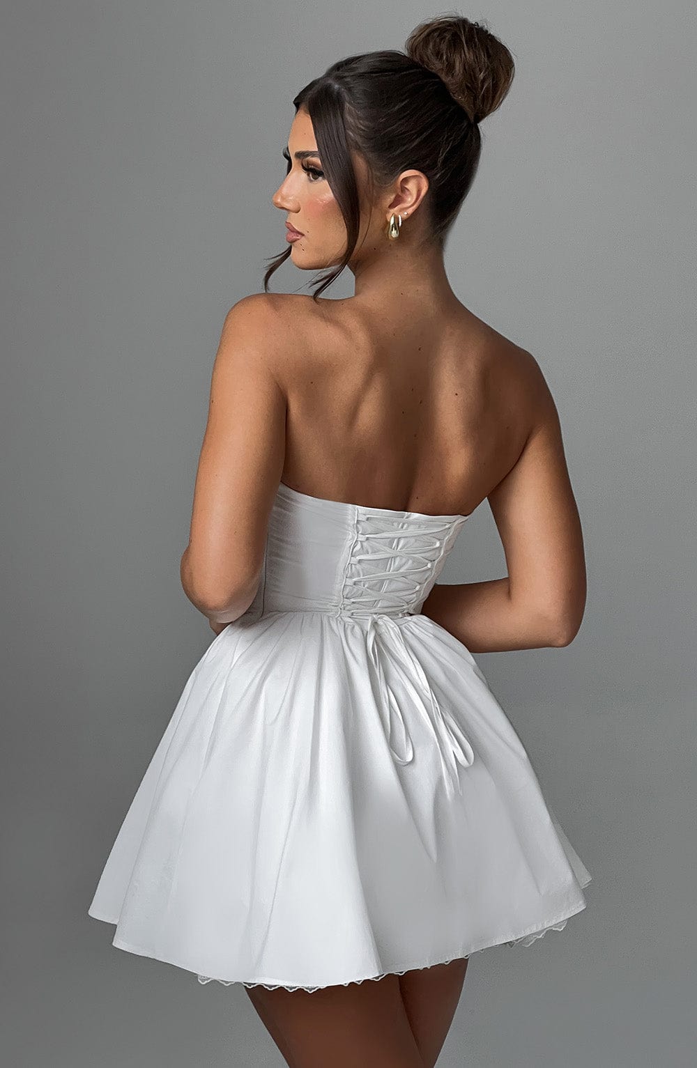 Haliaella Mini Dress in Ivory by Clandour, product photo 2
