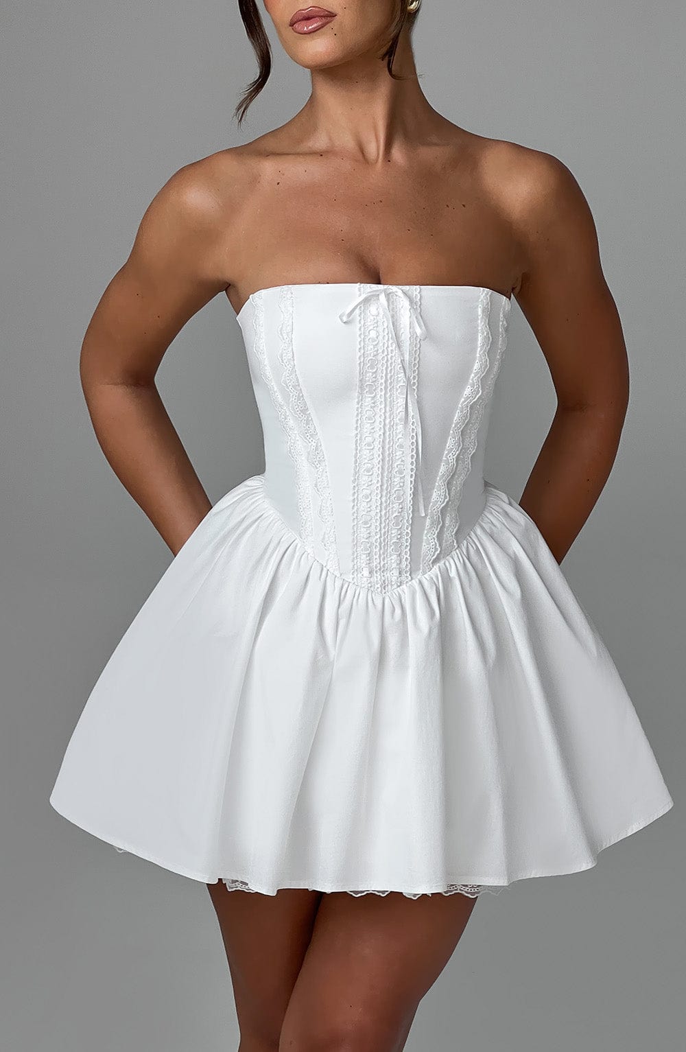 Haliaella Mini Dress in Ivory by Clandour, product photo 6