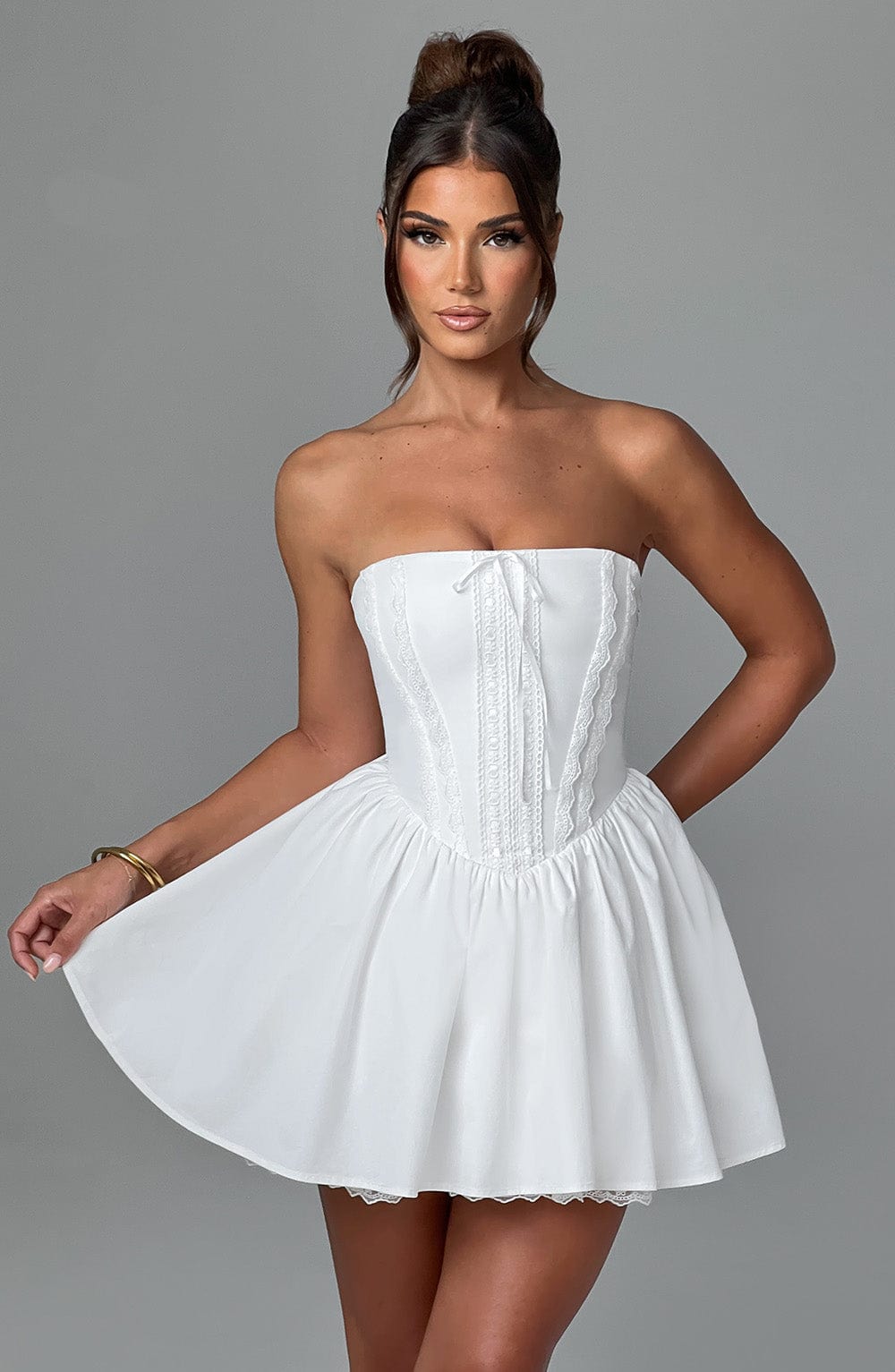 Haliaella Mini Dress in Ivory by Clandour, product photo 7