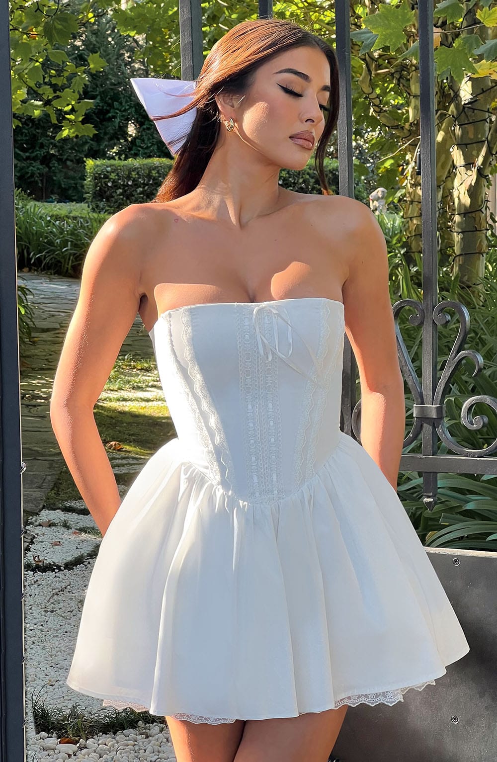 Haliaella Mini Dress in Ivory by Clandour, product photo 8