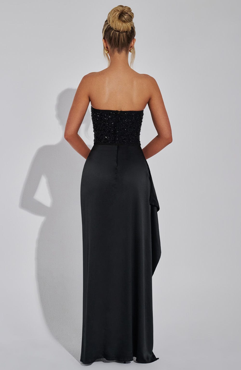 Haliaelle Maxi Dress in Black by Clandour, product photo 6