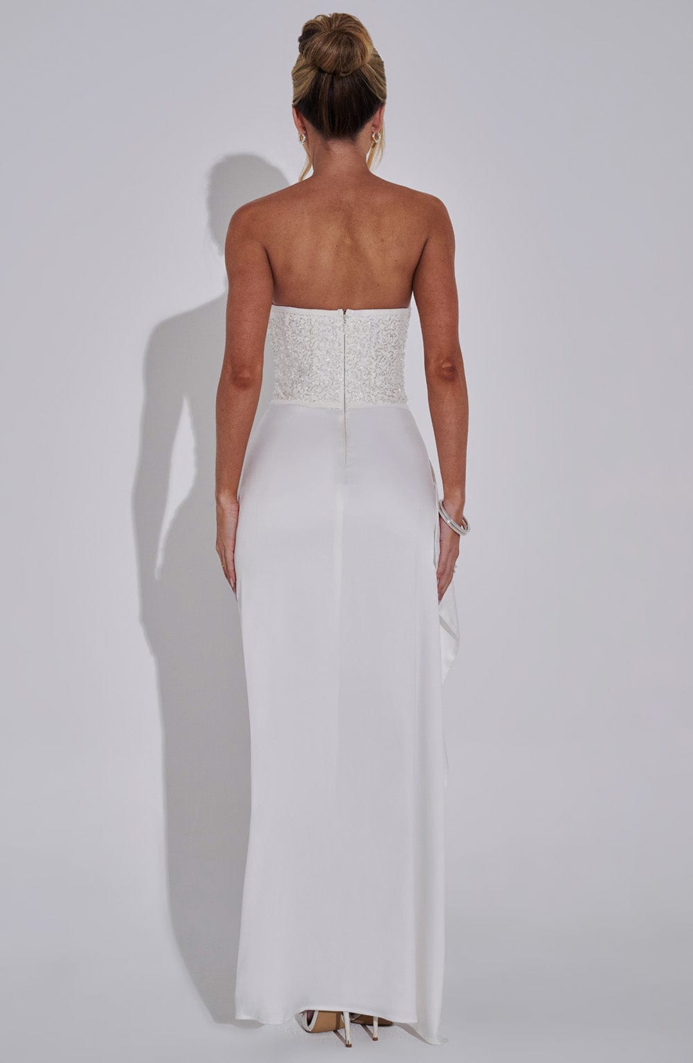 Haliaelle Maxi Dress in Ivory by Clandour, product photo 6