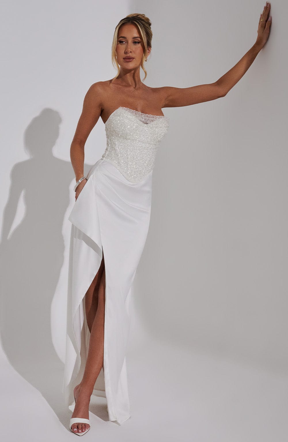 Haliaelle Maxi Dress in Ivory by Clandour, product photo 10