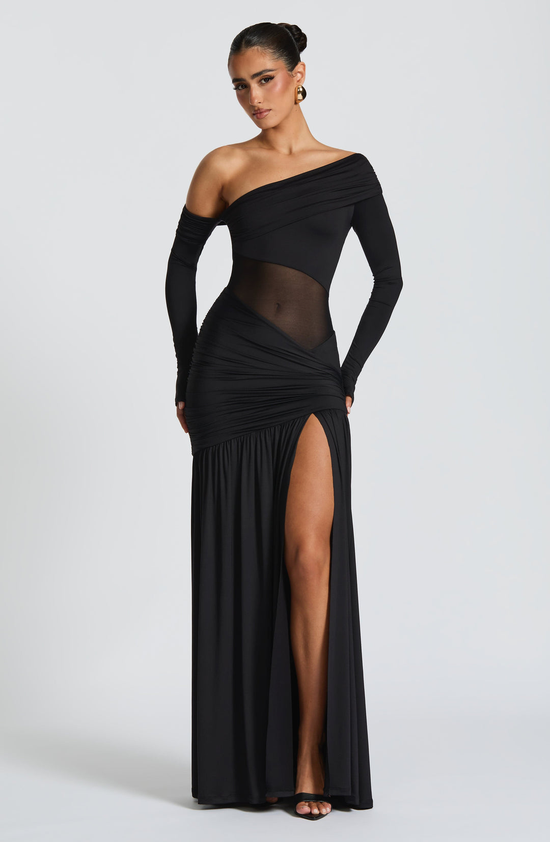 Haliaena Maxi Dress in Black by Clandour, product photo 7
