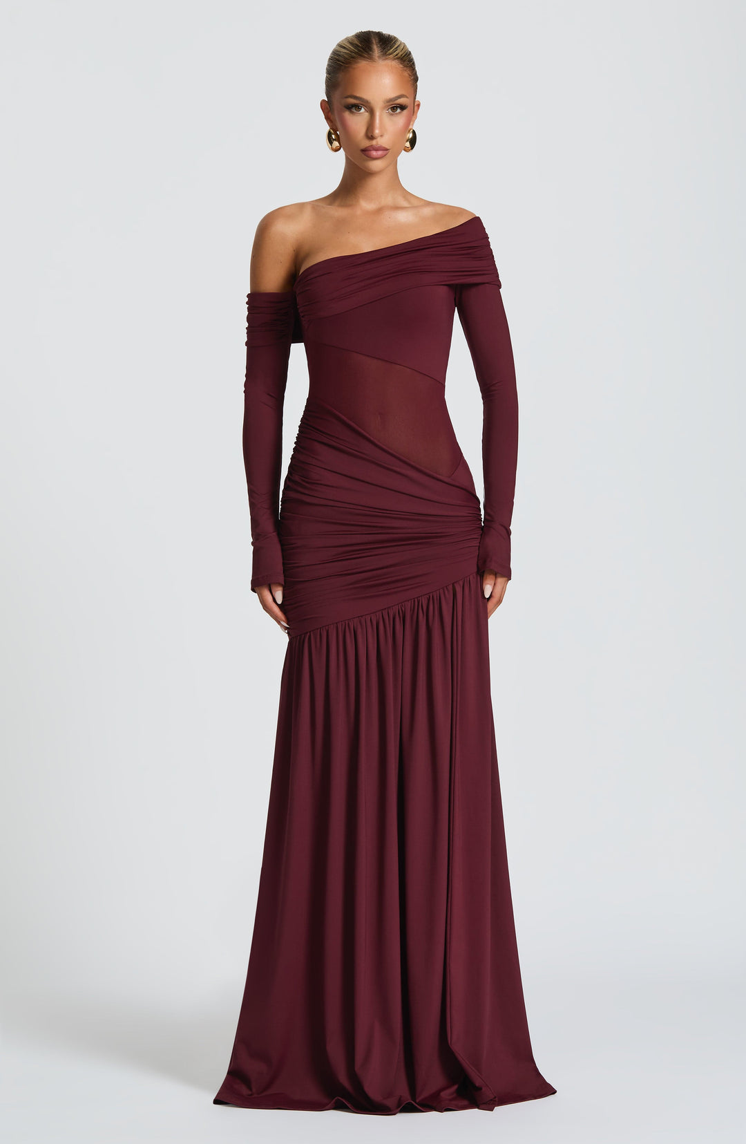 Haliaena Maxi Dress in Cherry Lacquer by Clandour, product photo 6